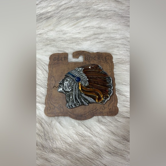 Native American Indian Chief Belt Buckle main image 4